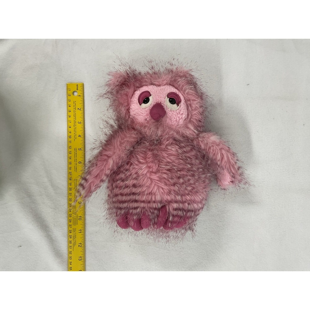 Jellycat Pink Owl‎ Jelly Cat Olga Feathers Bird Animal Retired 10" Rare Clean